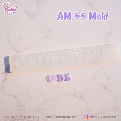 AM 53, AM 54, AM 55 Mold  / UV Resin Mold / Height 0.7-1 cm Thickness 2 mm / Alphabet and Number Mold / Silicone Mold