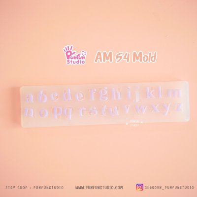 AM 53, AM 54, AM 55 Mold  / UV Resin Mold / Height 0.7-1 cm Thickness 2 mm / Alphabet and Number Mold / Silicone Mold