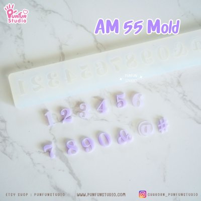AM 53, AM 54, AM 55 Mold  / UV Resin Mold / Height 0.7-1 cm Thickness 2 mm / Alphabet and Number Mold / Silicone Mold