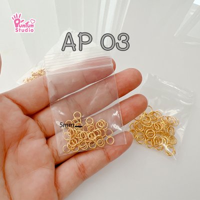 AP03 / Eyepin B / Pack 40 pieces + 5mm Rings and 7mm Rings / Accessory Part