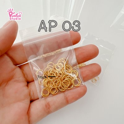 AP03 / Eyepin B / Pack 40 pieces + 5mm Rings and 7mm Rings / Accessory Part