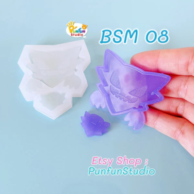 BSM 01-10 Pokemold Set / Full Body Shaker Mold / 10 Shaker Molds + 10 Cover Molds / Silicone Mold