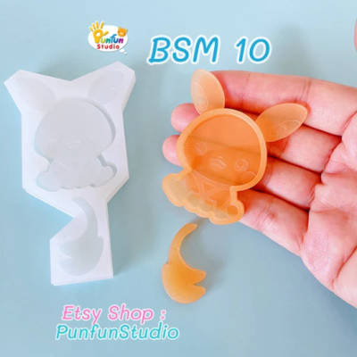BSM 01-10 Pokemold Set / Full Body Shaker Mold / 10 Shaker Molds + 10 Cover Molds / Silicone Mold