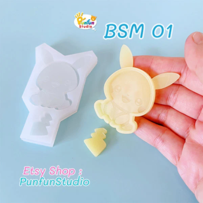 BSM 01-10 Pokemold Set / Full Body Shaker Mold / 10 Shaker Molds + 10 Cover Molds / Silicone Mold