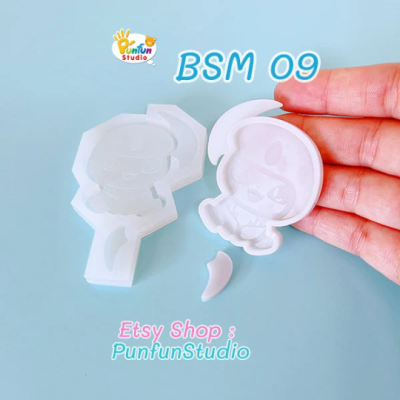 BSM 01-10 Pokemold Set / Full Body Shaker Mold / 10 Shaker Molds + 10 Cover Molds / Silicone Mold