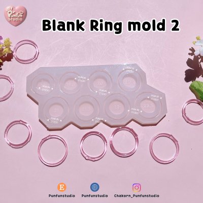 Blank Ring Mold 01 Inside Diameter 15 - 18.5 mm, Blank Ring Mold 02 19-22.5 mm / Ring Mold / UV Resin Mold / Silicone Mold