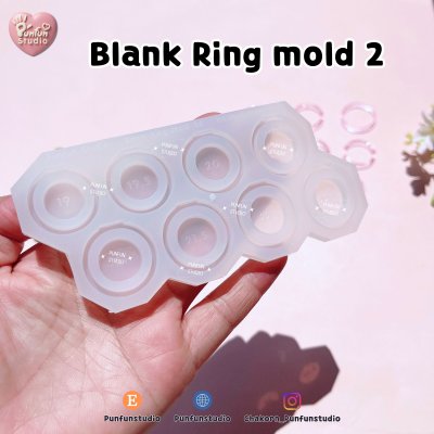 Blank Ring Mold 01 Inside Diameter 15 - 18.5 mm, Blank Ring Mold 02 19-22.5 mm / Ring Mold / UV Resin Mold / Silicone Mold