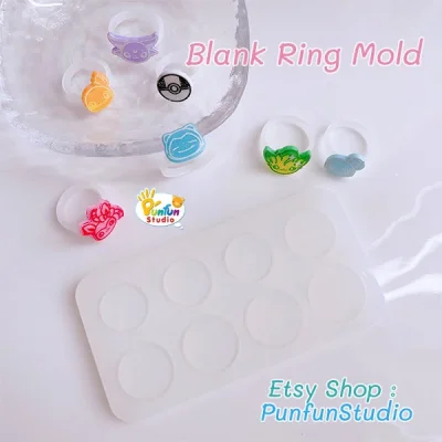 Blank Ring Mold 01 Inside Diameter 15 - 18.5 mm, Blank Ring Mold 02 19-22.5 mm / Ring Mold / UV Resin Mold / Silicone Mold