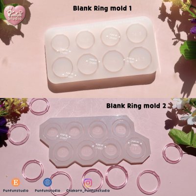 Blank Ring Mold 01 Inside Diameter 15 - 18.5 mm, Blank Ring Mold 02 19-22.5 mm / Ring Mold / UV Resin Mold / Silicone Mold