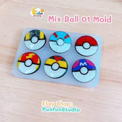 Mix Ball 01 Mold / Pokemold / Silicone Mold