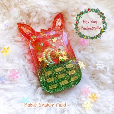 Eev x Mobile Shaker Mold / Pokemold / Silicone Mold / Shaker Mold