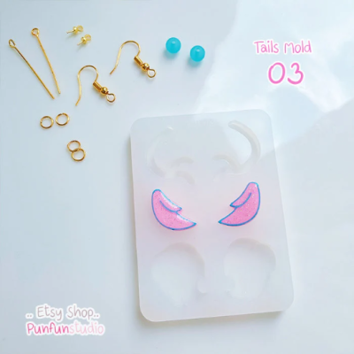 Eev Evo Tails Mold 01-03 Set / Pokemold / Silicone Mold(copy)