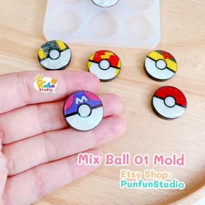 Mix Ball 01 Mold / Pokemold / Silicone Mold