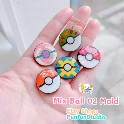 Mix Ball 02 Mold / Pokemold / Silicone Mold