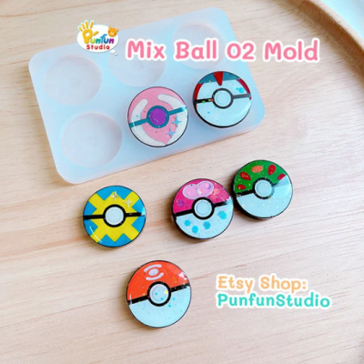 Mix Ball 02 Mold / Pokemold / Silicone Mold