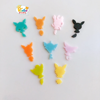 Separate Tails Mini Eev evo Mold / Shaker bits mold / Pokemold / Silicone Mold