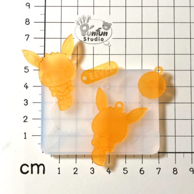 Eev 02 Front & Back Mold / Pokemold / Silicone Mold / Keychain Pendant Earring Mold