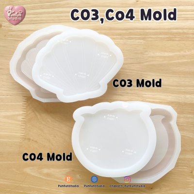 C 03, C04  Shell Coaster / Fish Bowl Coaster /  Silicone Mold / Epoxy Resin Mold