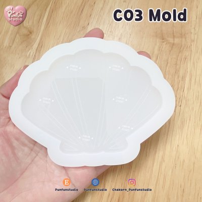 C 03, C04  Shell Coaster / Fish Bowl Coaster /  Silicone Mold / Epoxy Resin Mold