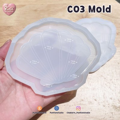 C 03, C04  Shell Coaster / Fish Bowl Coaster /  Silicone Mold / Epoxy Resin Mold
