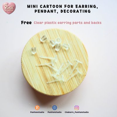 CB 01-05 Mini Cartoon For Earring, Pendant, Decorating / UV Print on Acrylic / Free earring part
