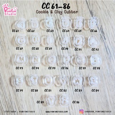 CC 61-86 A-Z Mini Cookie & Clay Cutter / Alphabet / Cookie Cutter / Polymer Cutter / Fondant Cutter