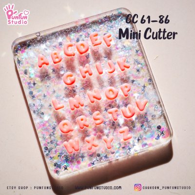 CC 61-86 A-Z Mini Cookie & Clay Cutter / Alphabet / Cookie Cutter / Polymer Cutter / Fondant Cutter
