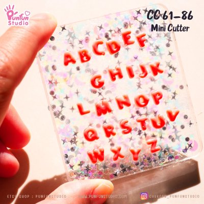 CC 61-86 A-Z Mini Cookie & Clay Cutter / Alphabet / Cookie Cutter / Polymer Cutter / Fondant Cutter