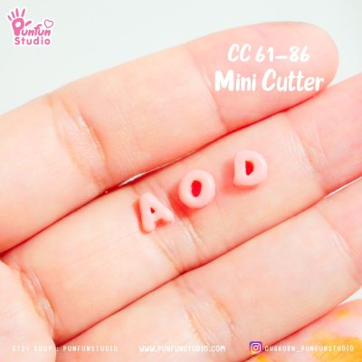 CC 61-86 A-Z Mini Cookie & Clay Cutter / Alphabet / Cookie Cutter / Polymer Cutter / Fondant Cutter