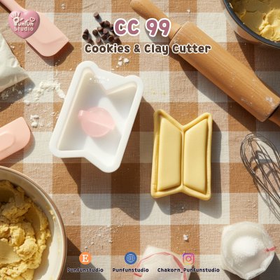 CC 99-100 K-POP Cookie Cutter, 3D Printed PLA Clay Cutter