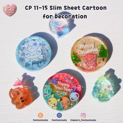 CP 11-15 Slim Sheet Cartoon for Decoration / UV printed & Matt Coating on a clear plastic sheet