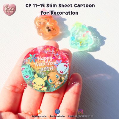 CP 11-15 Slim Sheet Cartoon for Decoration / UV printed & Matt Coating on a clear plastic sheet