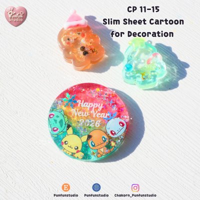 CP 11-15 Slim Sheet Cartoon for Decoration / UV printed & Matt Coating on a clear plastic sheet