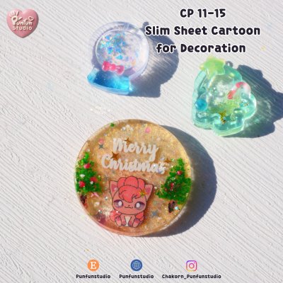 CP 11-15 Slim Sheet Cartoon for Decoration / UV printed & Matt Coating on a clear plastic sheet