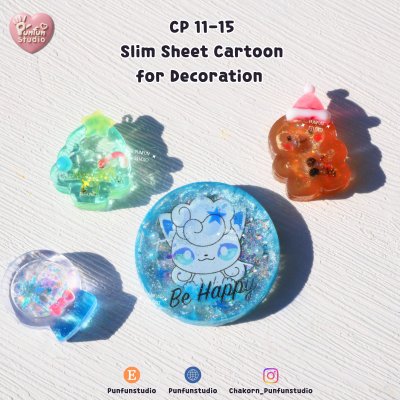 CP 11-15 Slim Sheet Cartoon for Decoration / UV printed & Matt Coating on a clear plastic sheet