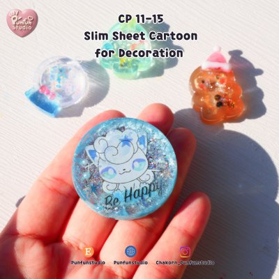 CP 11-15 Slim Sheet Cartoon for Decoration / UV printed & Matt Coating on a clear plastic sheet