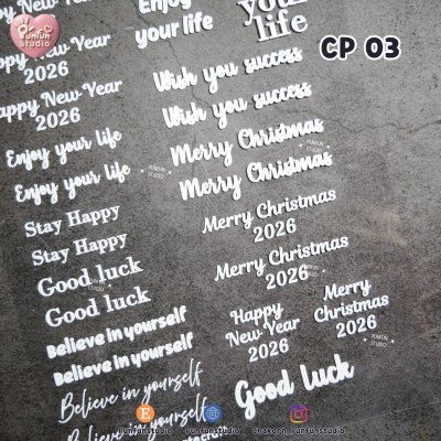 CP 01–04 Special Message Sheet for Decoration / UV printed & Matt Coating on a clear plastic sheet