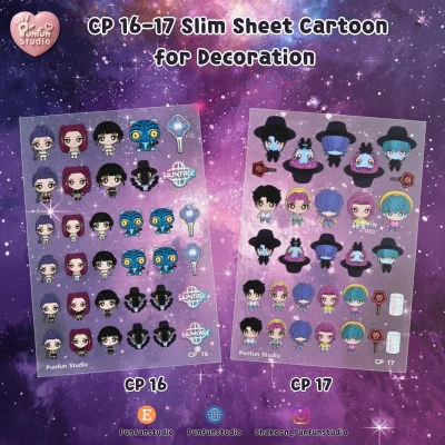 CP 16-17 Slim Sheet Cartoon for Decoration / UV printed & Matt Coating on a clear plastic sheet