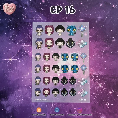 CP 16-17 Slim Sheet Cartoon for Decoration / UV printed & Matt Coating on a clear plastic sheet