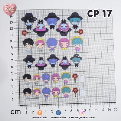 CP 16-17 Slim Sheet Cartoon for Decoration / UV printed & Matt Coating on a clear plastic sheet