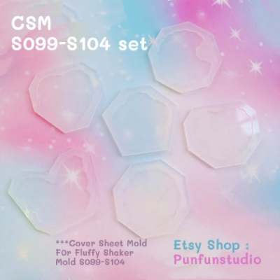 S099-S104 Fluffy Shaker Mold Set / 6 pieces / Shaker Mold / Silicone Mold