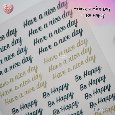 Positive Words in a Clear Plastic Sheet for Resin Art Decoration A6