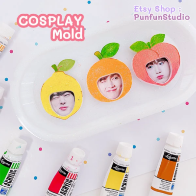 COS 01, 02, 03, 04 Molds / Cosplay Photo Frame / Photo Frame Mold / Silicone Mold