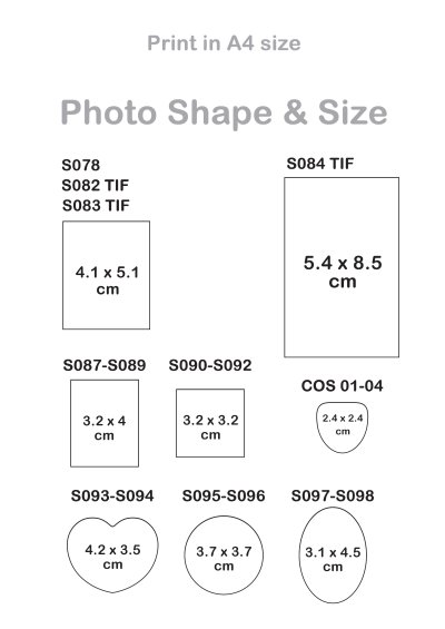 COS 01, 02, 03, 04 Molds / Cosplay Photo Frame / Photo Frame Mold / Silicone Mold