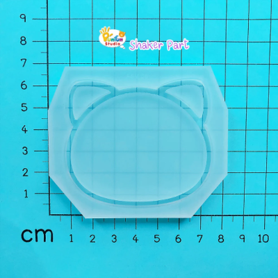 FSM 06 Cutie Kitty / Face Shaker Mold / Shaker Mold + Cover Mold / 2 pieces per set / Silicone Mold