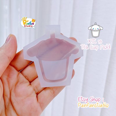 XTC 19 Cutie dog X Tea Cup Mold / Shaker Mold / Silicone Mold