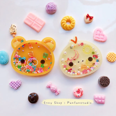 FSM 06 Cutie Kitty / Face Shaker Mold / Shaker Mold + Cover Mold / 2 pieces per set / Silicone Mold