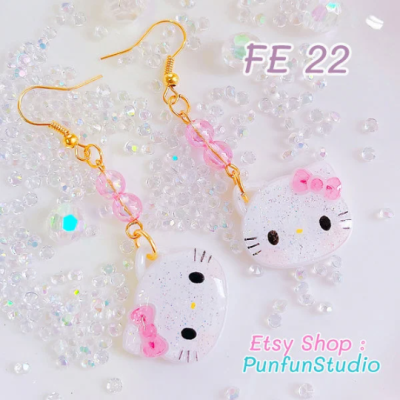 FE 22-25 Mold Set / Cutie Kitty, Rabbit, Dog / Face Earring Mold / Silicone Mold / UV Resin Mold