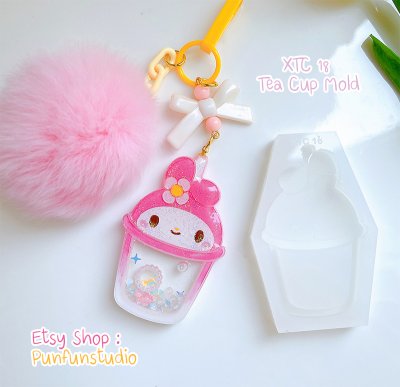 XTC 18 Cutie Bunny X Tea Cup Mold / Shaker Mold / Silicone Mold