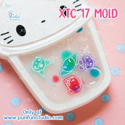XTC 17 Cutie Kitty X Tea Cup Mold / Shaker Mold / Silicone Mold
